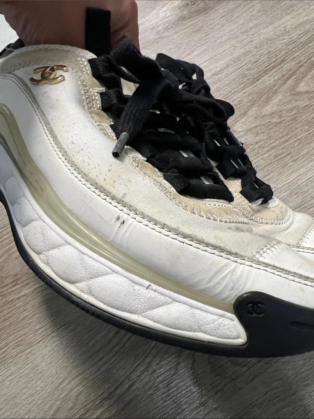 Chanel Trainers Suede and Leather Sneakers - Picture 10 of 15
